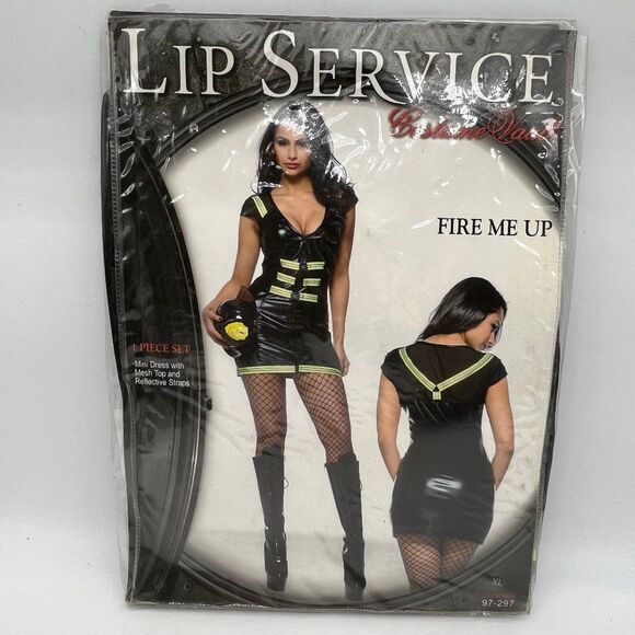 New Lip Service Fire Me Up Costume - Size XL - Picture 1 of 5